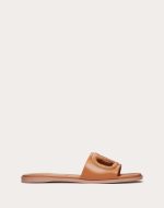 VLOGO CUT-OUT CALFSKIN SLIDE SANDAL - Image 5